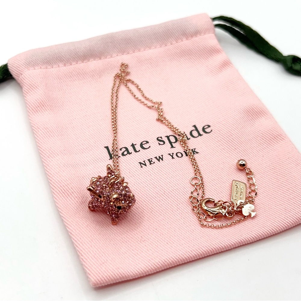 KS848-Kate Spade pave flying pig necklace - Picture 4 of 4